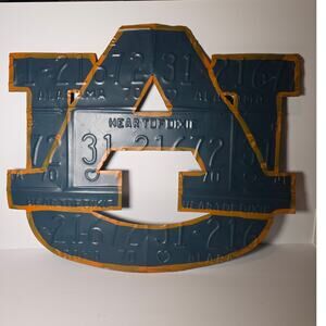 Auburn University AU War Eagle License Plate Sign Rustic Decor Metal Dorm decor